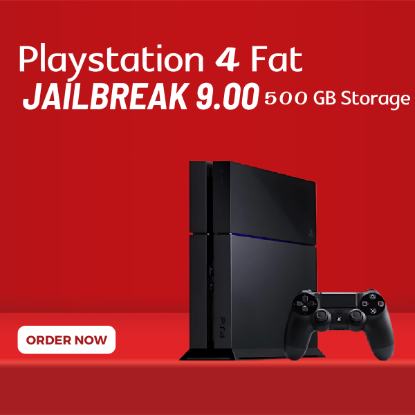 Playstation 4 Fat 500 GB Jailbreak 9.00 Preowned With 4 Games